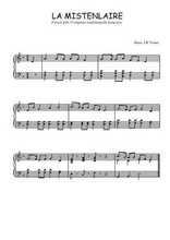 Téléchargez l'arrangement pour piano de la partition de Traditionnel-La-mistenlaire en PDF